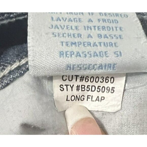 Robin's Jeans Long Flap Studded Blue Size 42 x 34 D5095 - Picture 9 of 14